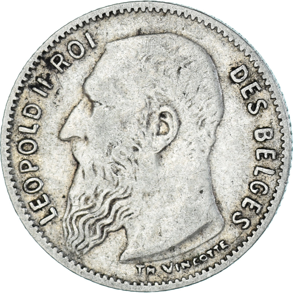 Coin, Belgium, 50 Centimes, 1907, EF(40-45), Silver