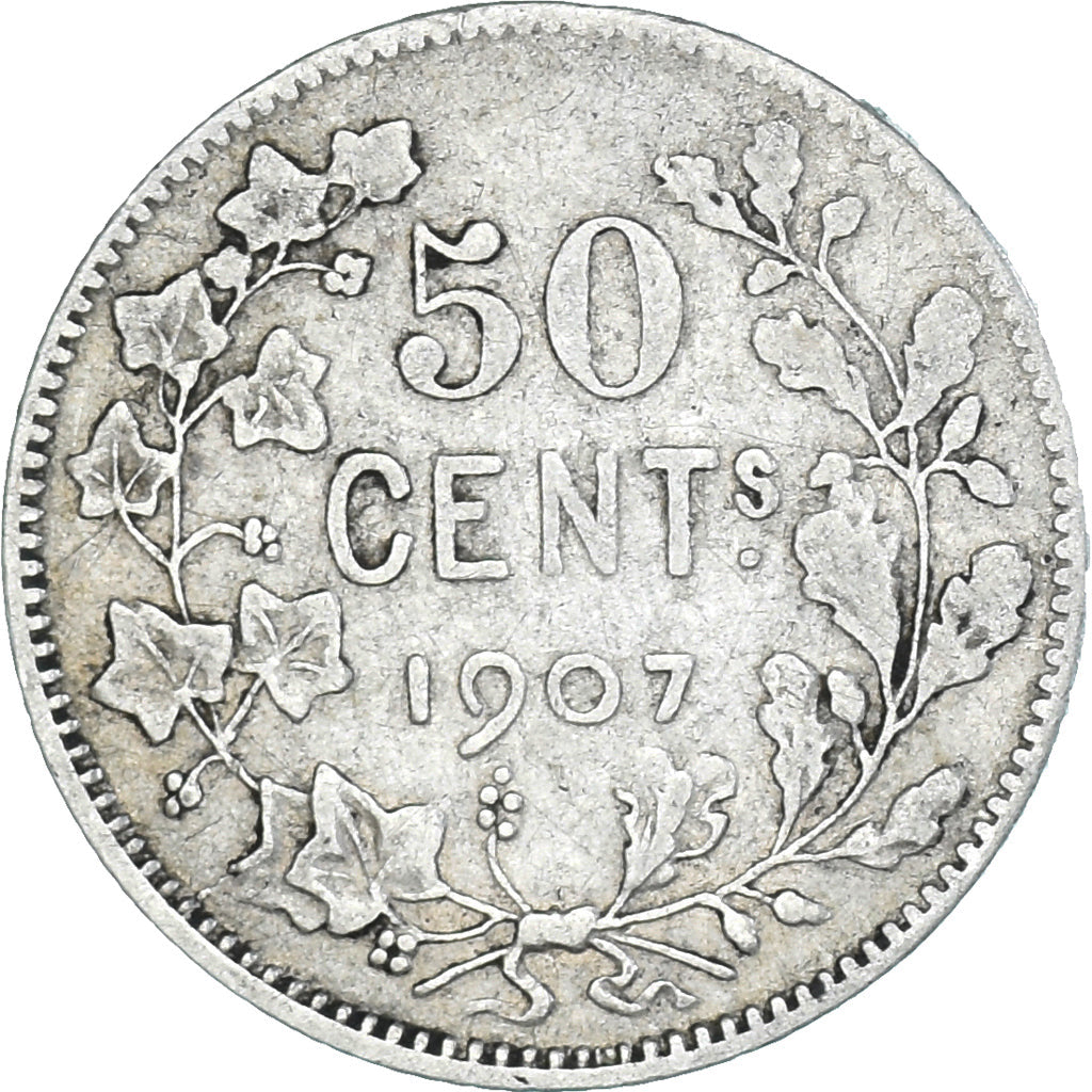 Coin, Belgium, 50 Centimes, 1907, EF(40-45), Silver