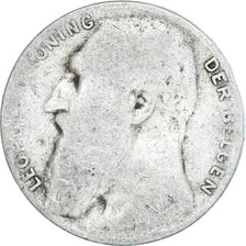 Coin, Belgium, Leopold II, 50 Centimes, 1901, Brussels, VF(20-25), Silver, KM:51