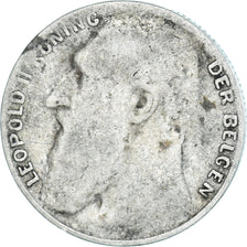 Coin, Belgium, Leopold II, 50 Centimes, 1901, Brussels, VF(20-25), Silver, KM:51