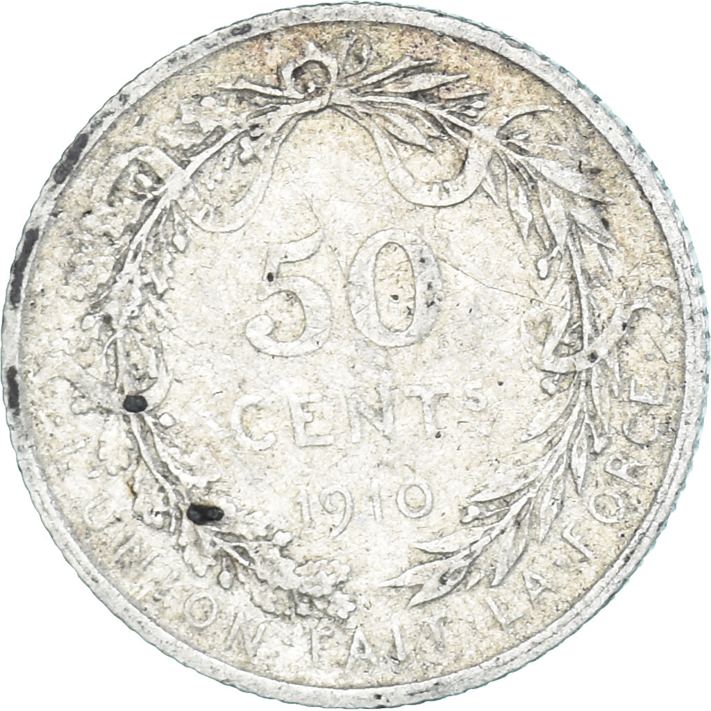 Monnaie, Belgique, 50 Centimes, 1910, TB, Argent, KM:71