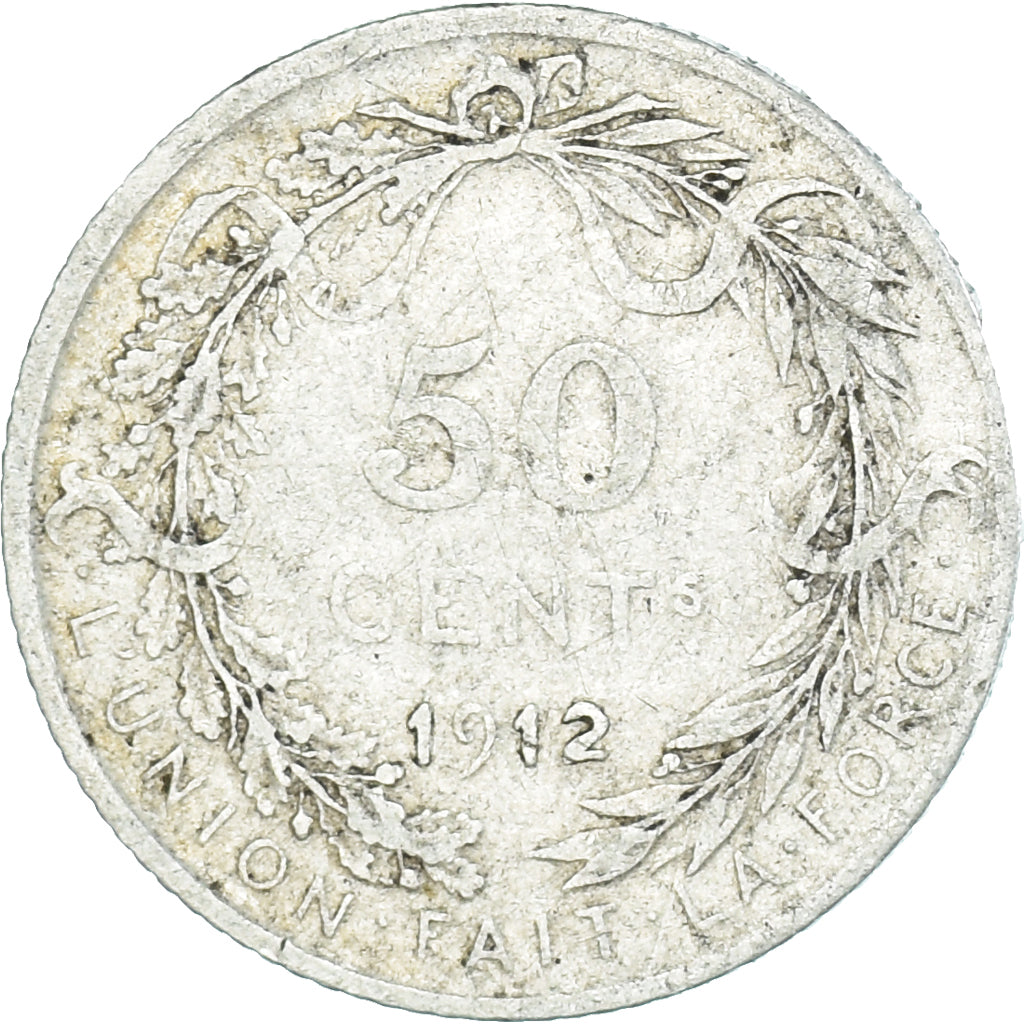 Munten, België, 50 Centimes, 1912, Brussels, FR+, Zilver, KM:71