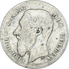 Coin, Belgium, Leopold II, 50 Centimes, 1886, F(12-15), Silver, KM:26