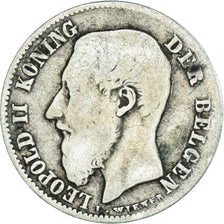 Coin, Belgium, Leopold II, 50 Centimes, 1898, VF(20-25), Silver, KM:27