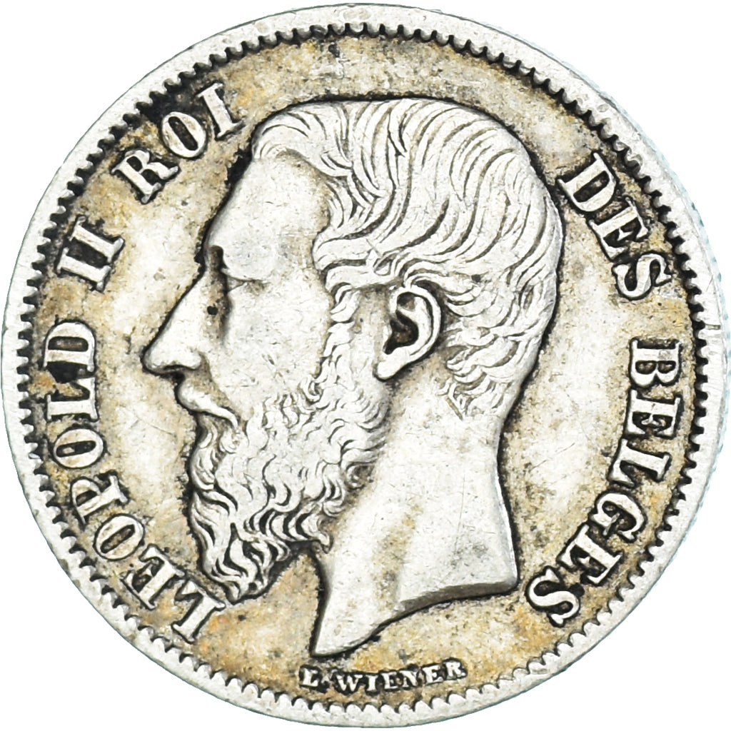 Monnaie, Belgique, Leopold II, 50 Centimes, 1899, TTB, Argent, KM:26