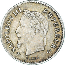 Moneta, Francia, Napoleon III, Napoléon III, 20 Centimes, 1867, Paris, BB+