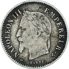 Coin, France, Napoleon III, 20 Centimes, 1867, Paris, VF(30-35), Silver