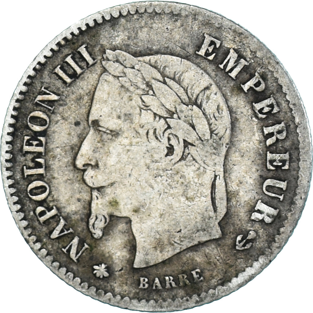 Coin, France, Napoleon III, 20 Centimes, 1867, Paris, VF(30-35), Silver