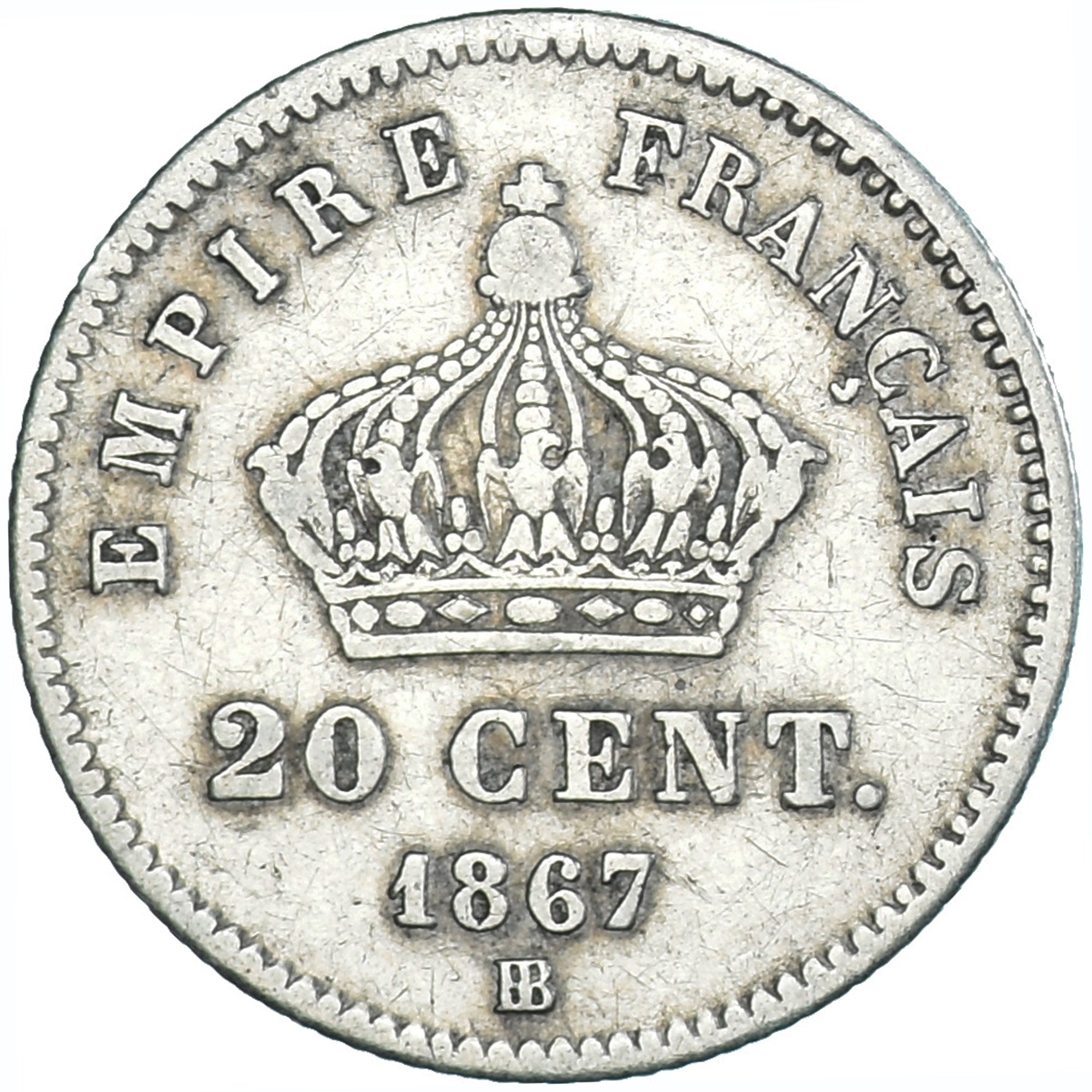 Coin, France, Napoleon III, Napoléon III, 20 Centimes, 1867, Strasbourg