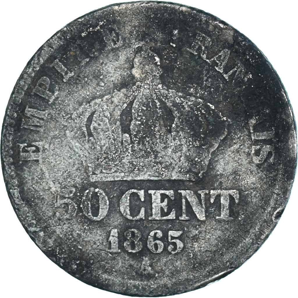 Münze, Frankreich, Napoleon III, Napoléon III, 50 Centimes, 1865, Paris, SGE