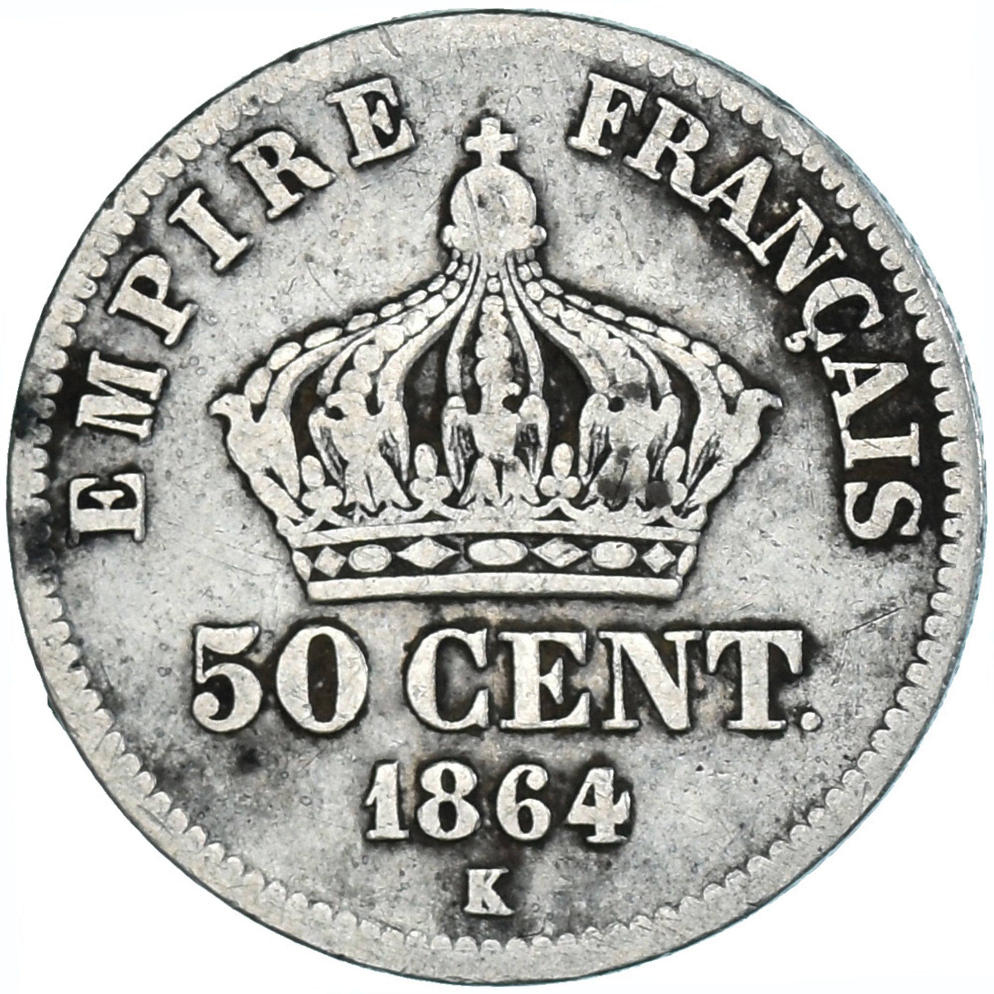 Coin, France, Napoleon III, Napoléon III, 50 Centimes, 1864, Bordeaux