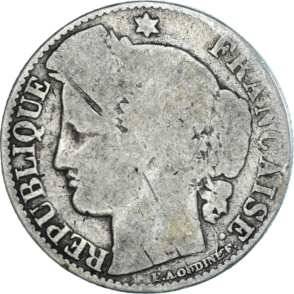 Monnaie, France, Cérès, 50 Centimes, 1872, Bordeaux, B, Argent, Gadoury:419a