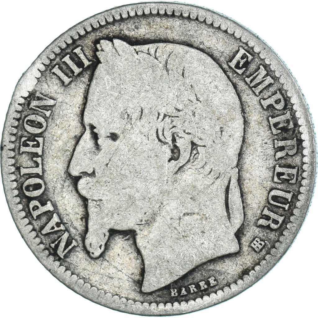 Coin, France, Napoleon III, Napoléon III, Franc, 1866, Strasbourg, F(12-15)