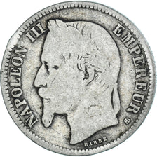 Coin, France, Napoleon III, Napoléon III, Franc, 1866, Strasbourg, F(12-15)