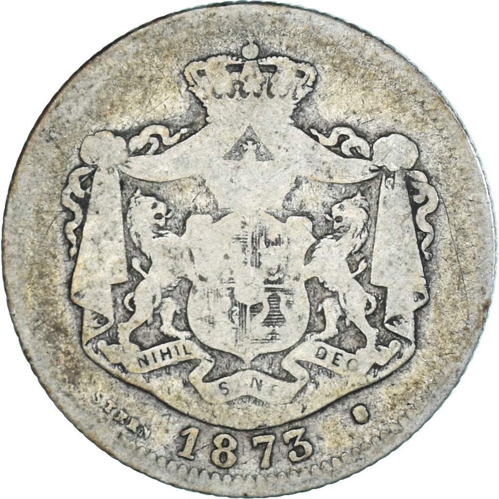 Monnaie, Roumanie, Carol I, Leu, 1873, B+, Argent, KM:10