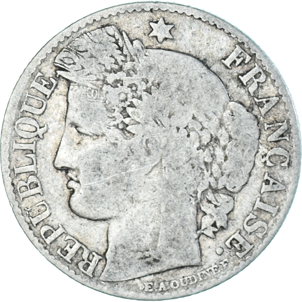 Moneta, Francia, Cérès, 50 Centimes, 1895, Paris, MB, Argento, KM:834.1