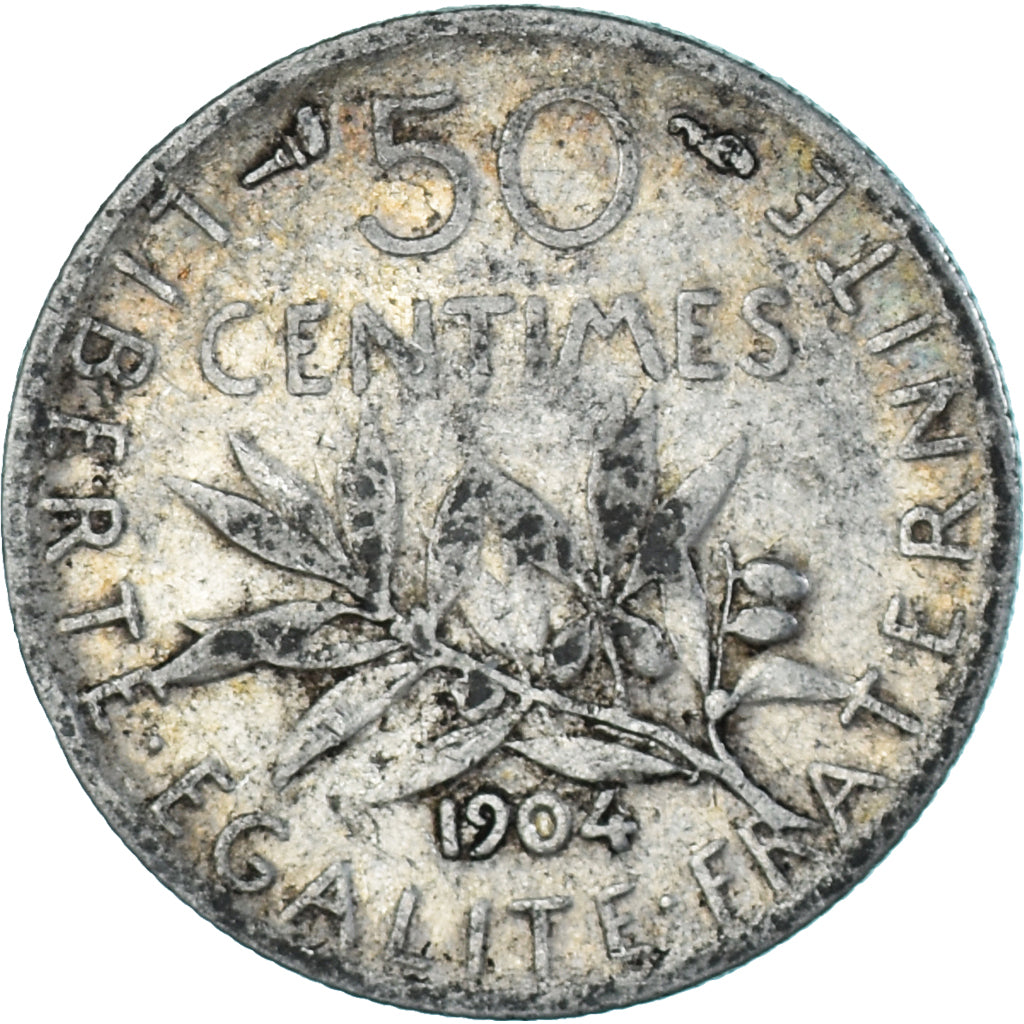 Monnaie, France, Semeuse, 50 Centimes, 1904, Paris, TB, Argent, Gadoury:420