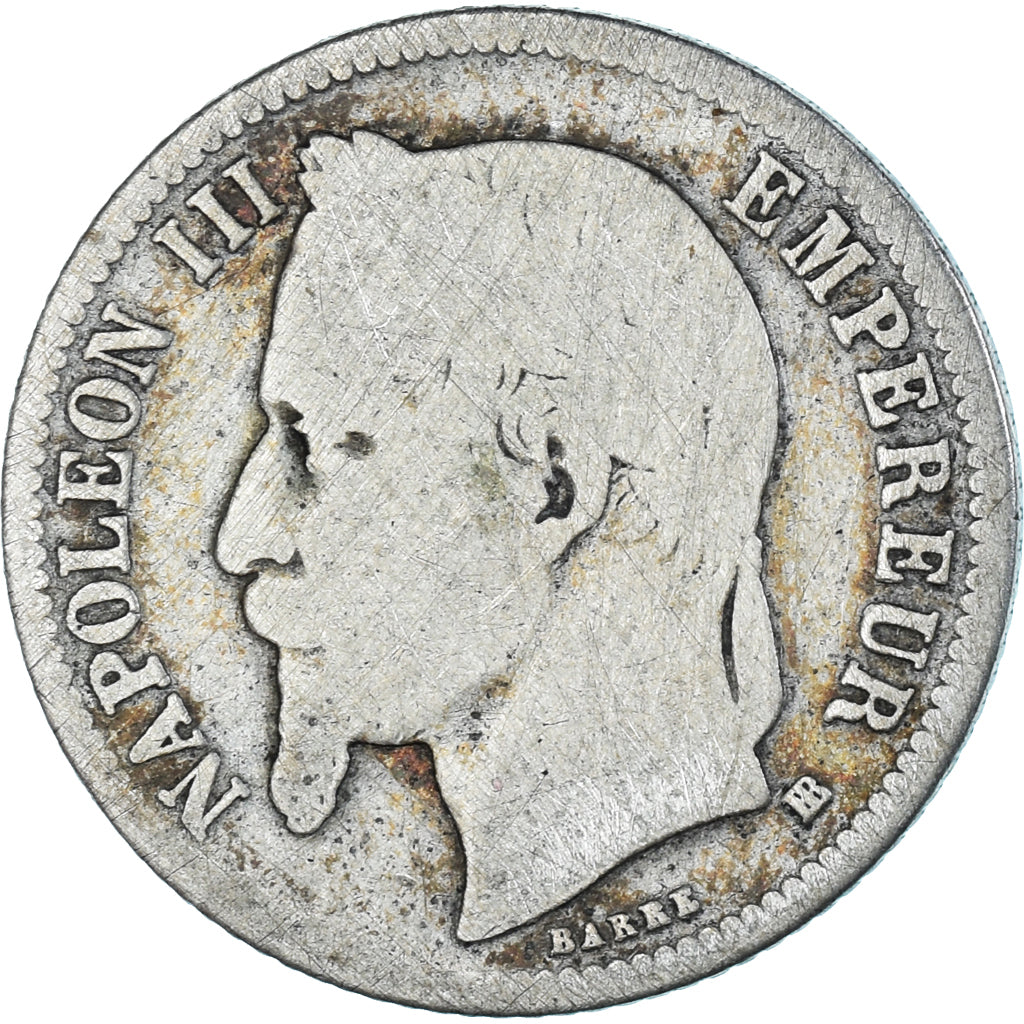 Coin, France, Napoleon III, Napoléon III, Franc, 1866, Strasbourg, VG(8-10)