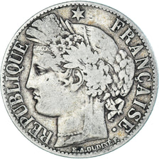 Coin, France, Cérès, Franc, 1871, Paris, VF(20-25), Silver, KM:822.1