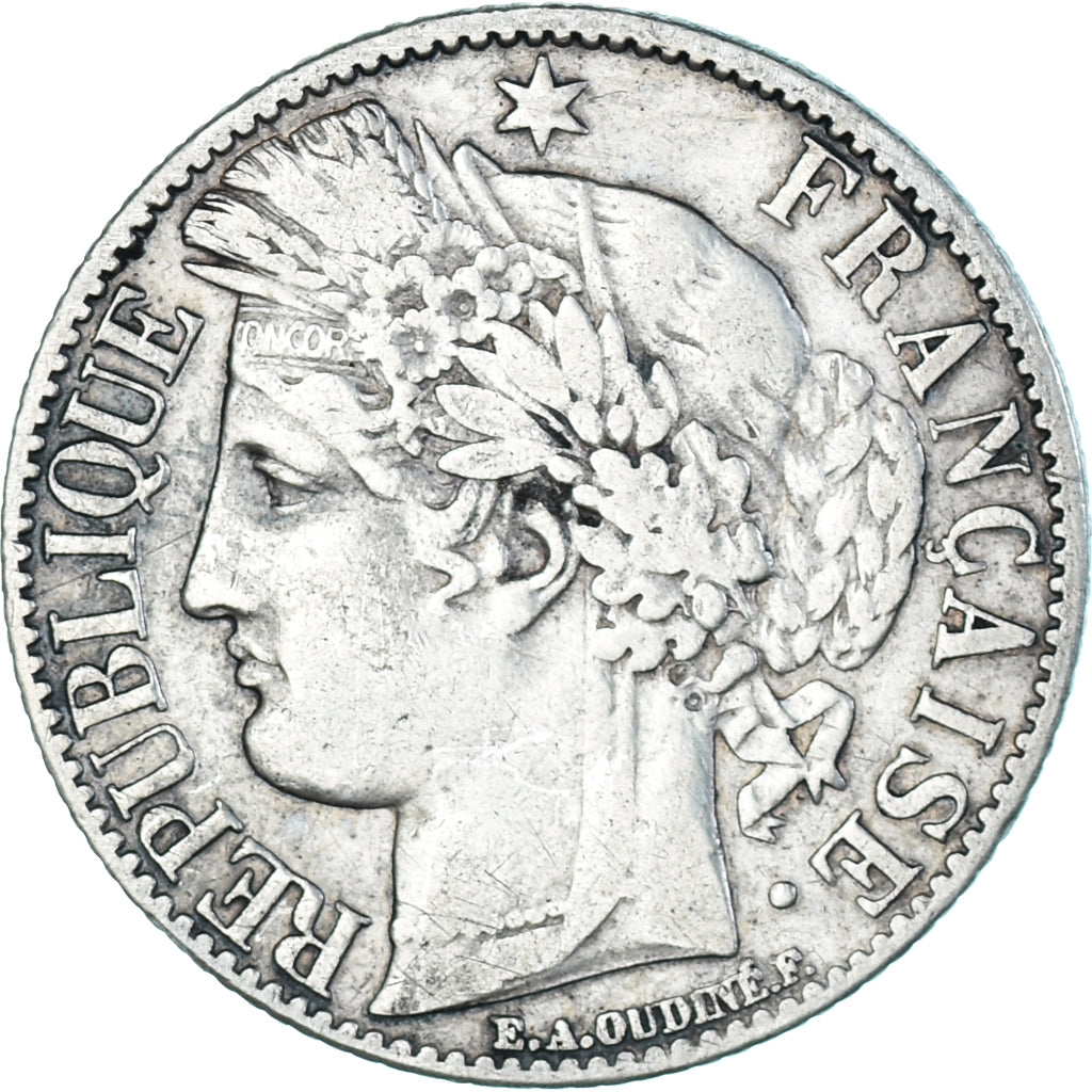 Monnaie, France, Cérès, Franc, 1872, Paris, TB+, Argent, Gadoury:465, KM:822.1
