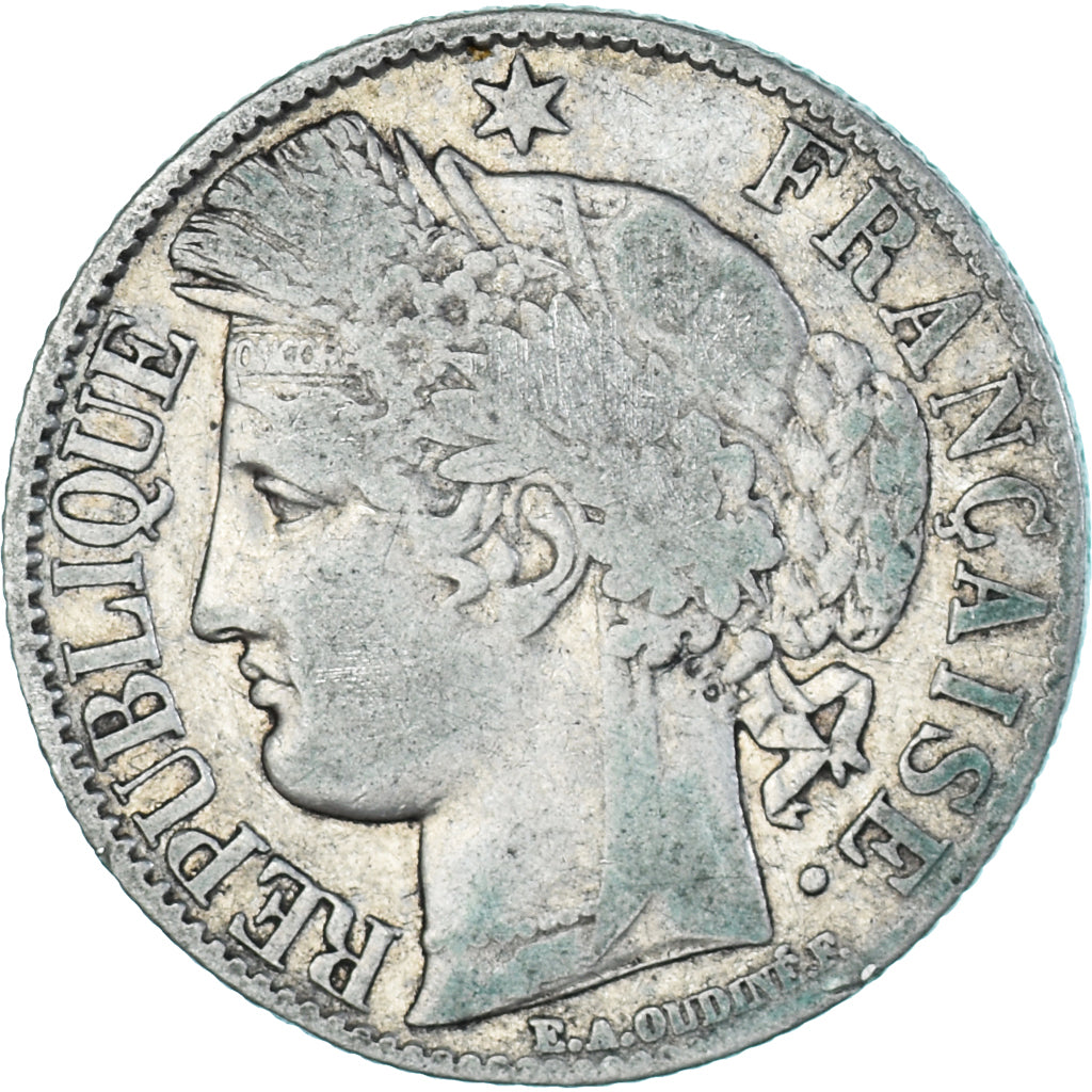 Moneta, Francia, Cérès, Franc, 1887, Paris, MB, Argento, KM:822.1