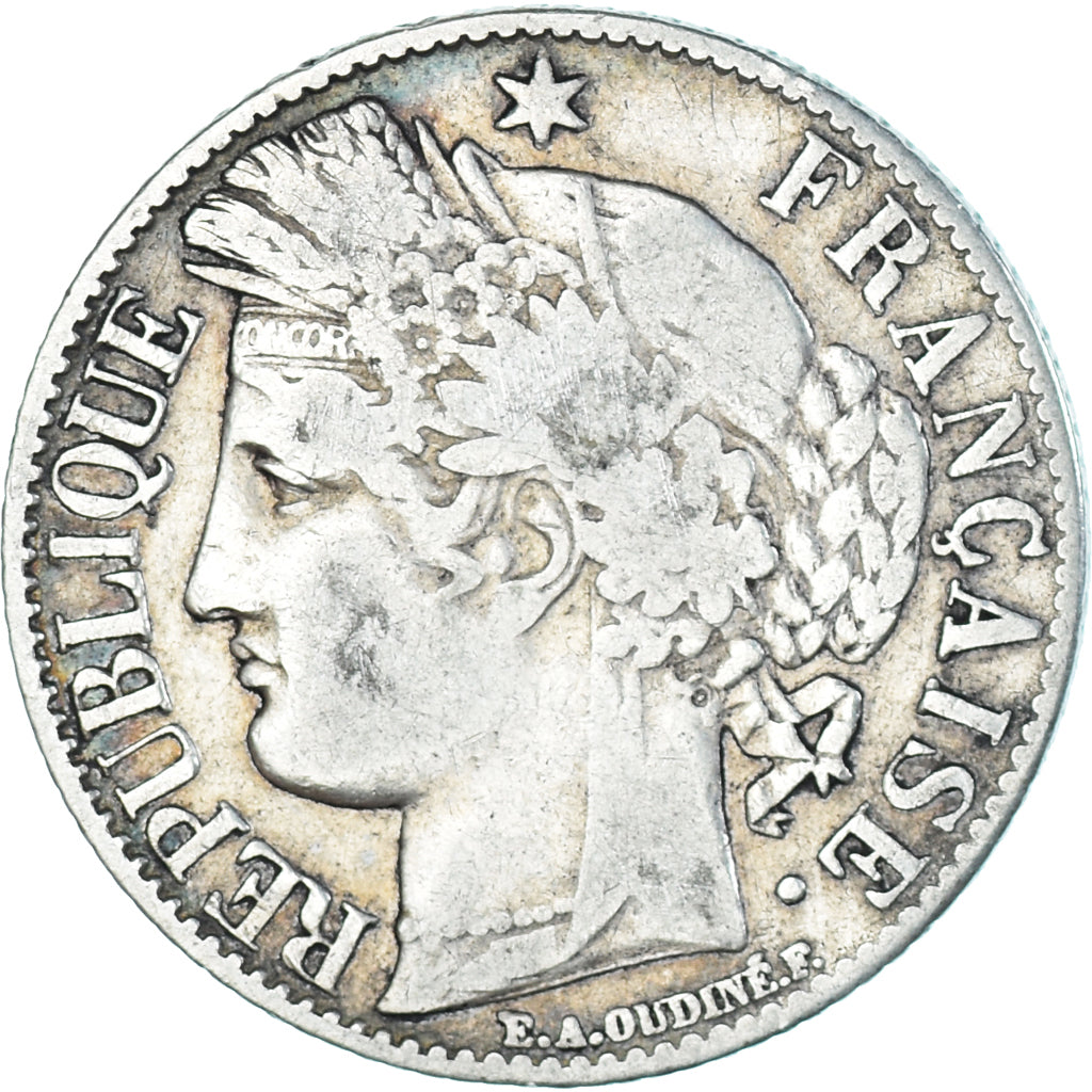 Coin, France, Cérès, Franc, 1887, Paris, VF(30-35), Silver, KM:822.1