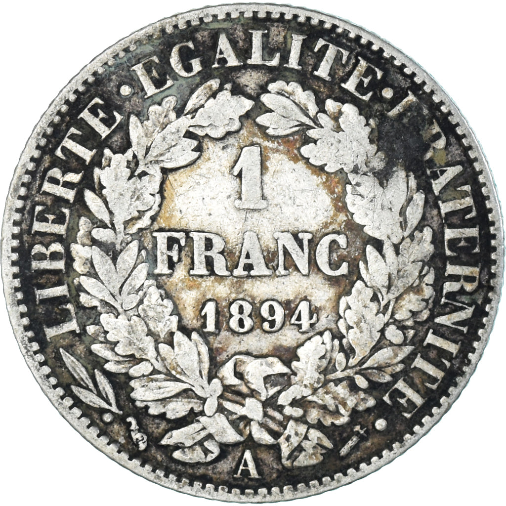 Monnaie, France, Cérès, Franc, 1894, Paris, TB+, Argent, Gadoury:465a