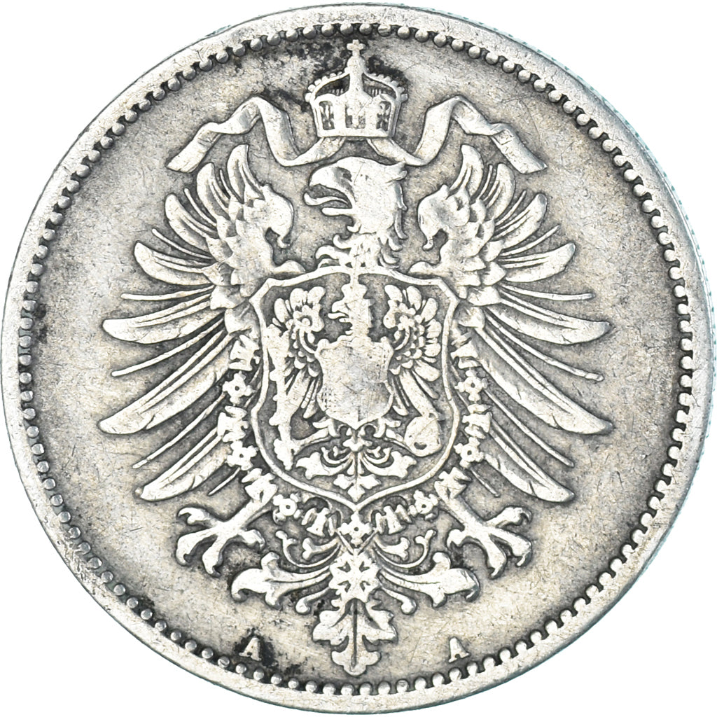 Coin, GERMANY - EMPIRE, Wilhelm I, Mark, 1881, Berlin, VF(30-35), Silver, KM:7