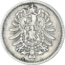 Coin, GERMANY - EMPIRE, Wilhelm I, Mark, 1881, Berlin, VF(30-35), Silver, KM:7