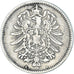 Coin, GERMANY - EMPIRE, Wilhelm I, Mark, 1881, Berlin, VF(30-35), Silver, KM:7