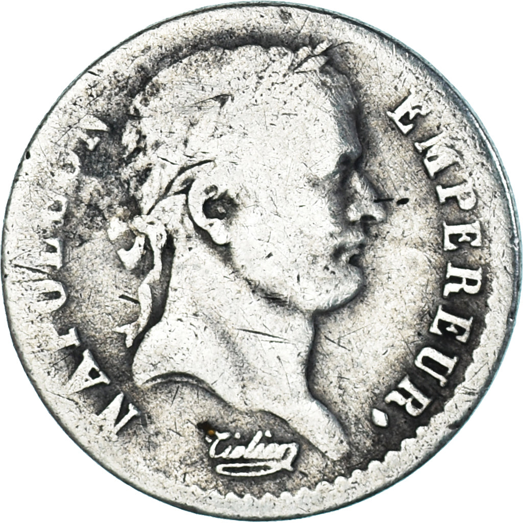 Monnaie, France, Napoléon I, 1/2 Franc, 1813 / 12, Lyon, B+, Argent, KM:691.5