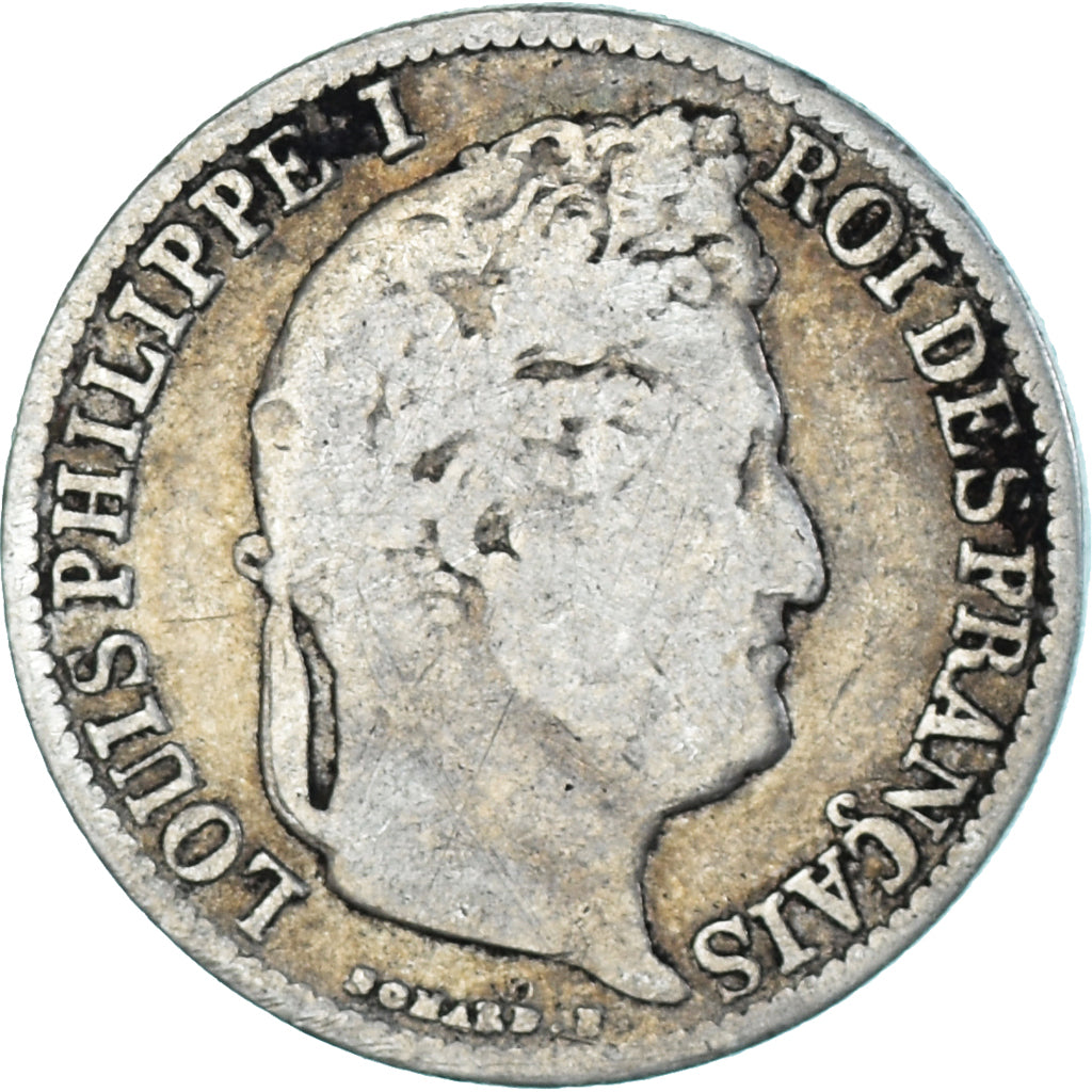 Munten, Frankrijk, Louis-Philippe, 1/2 Franc, 1842, Bordeaux, ZG+, Zilver