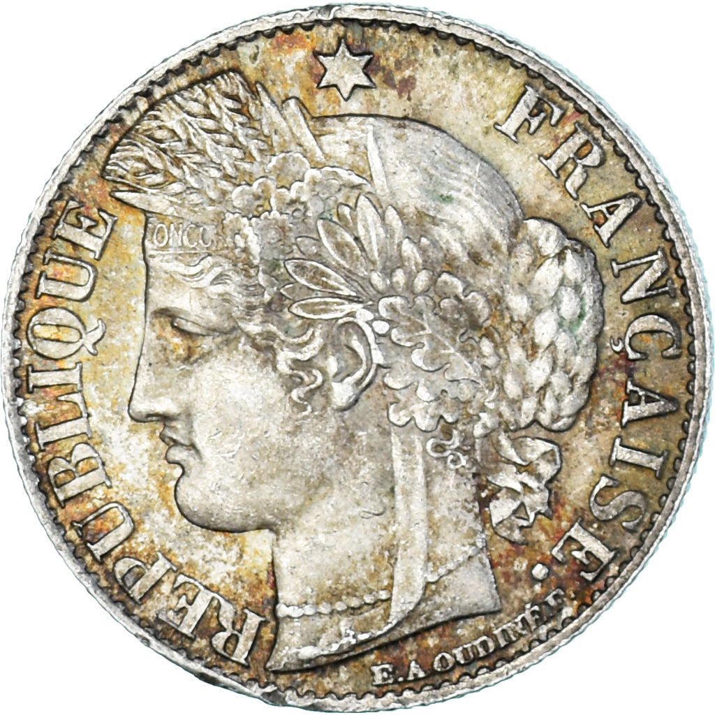 Moeda, França, Cérès, 50 Centimes, 1882, Paris, AU(50-53), Prata, KM:834.1