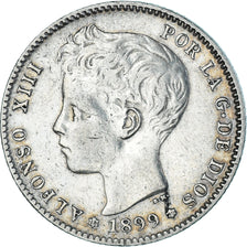 Coin, Spain, Alfonso XIII, Peseta, 1899, EF(40-45), Silver, KM:706