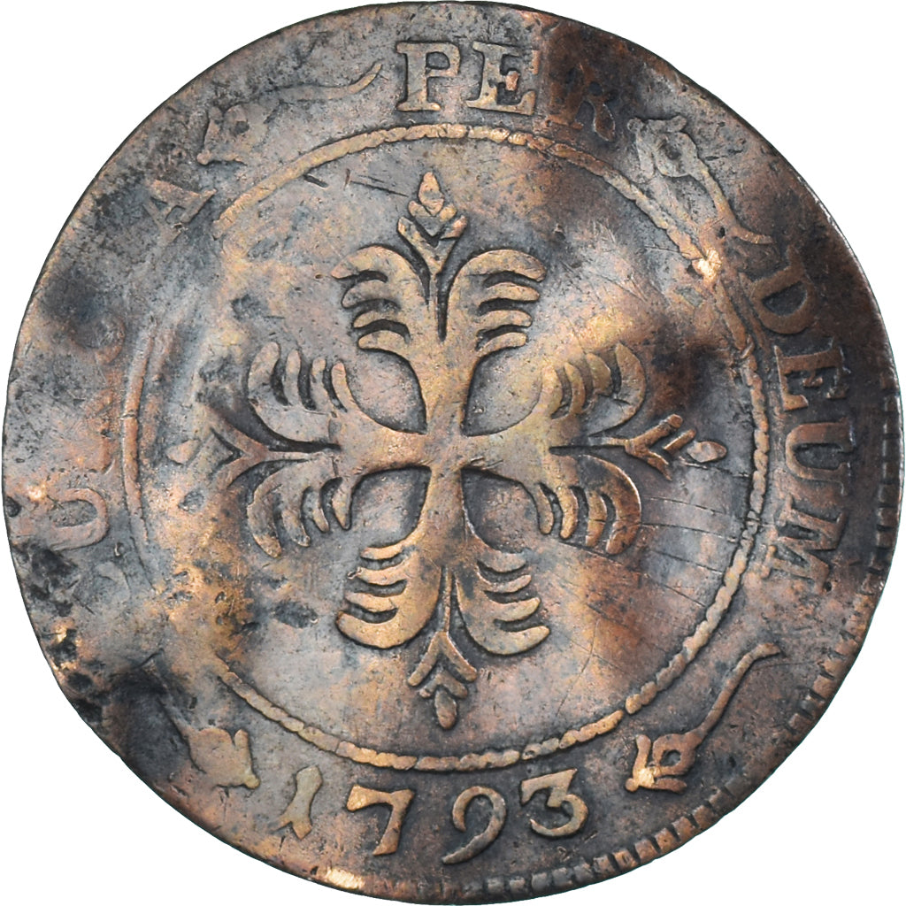 Coin, SWISS CANTONS, 4 Kreuzer, 1 Batzen, 1793, Soleure, VF(20-25), Billon