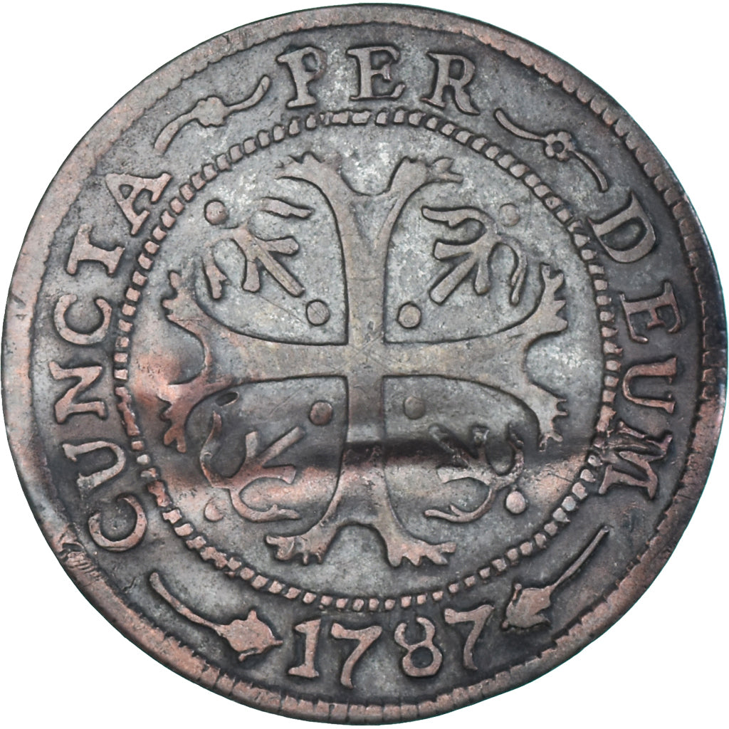 Coin, SWISS CANTONS, 4 Kreuzer, 1 Batzen, 1793, Soleure, EF(40-45), Billon