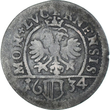 Coin, SWISS CANTONS, Schilling, 1634, Lucerne, VF(20-25), Billon