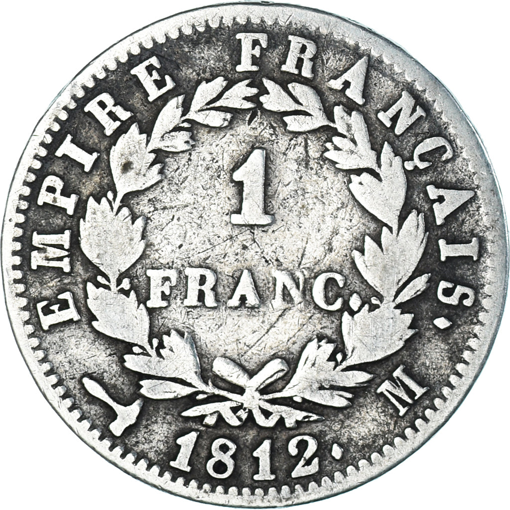 Munten, Frankrijk, Napoléon I, Franc, 1812, Toulouse, FR, Zilver, KM:692.10