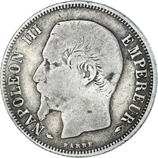 Moeda, França, Napoleon III, Napoléon III, Franc, 1855, Paris, VF(30-35)