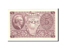 Italy, 5 Lire, 1944, KM:31b, 1944-11-23, UNC(63)