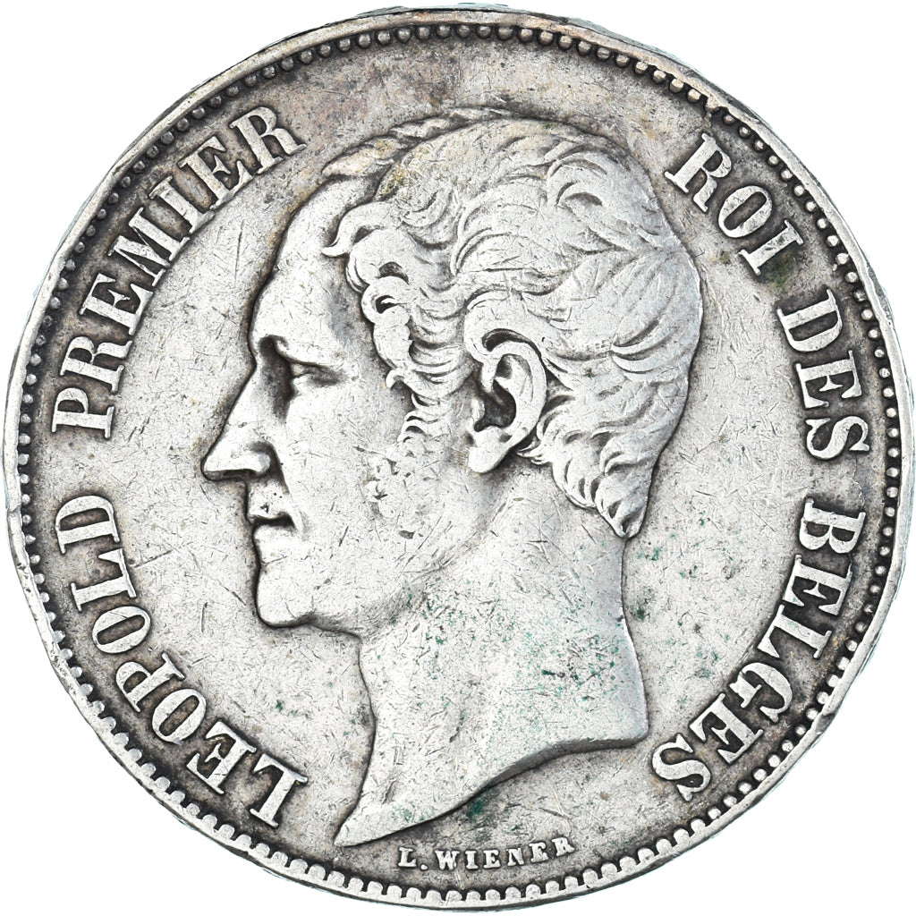Moneta, Belgio, Leopold I, 5 Francs, 5 Frank, 1849, MB+, Argento, KM:17