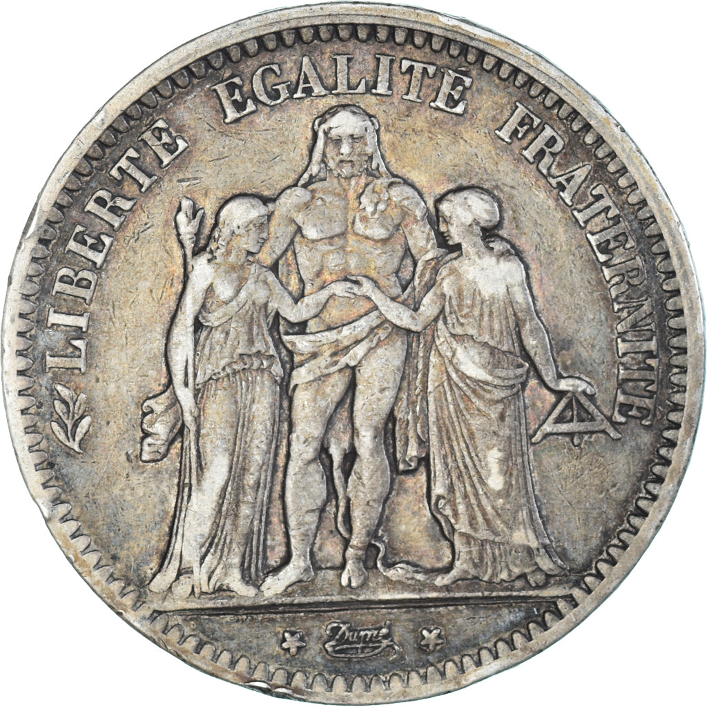 Coin, France, Hercule, 5 Francs, 1849, Strasbourg, VF(30-35), Silver, KM:756.2