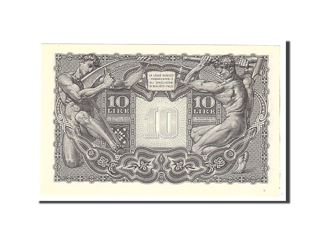 Italia, 10 Lire, 1944, KM:32b, 1944-11-23, FDS
