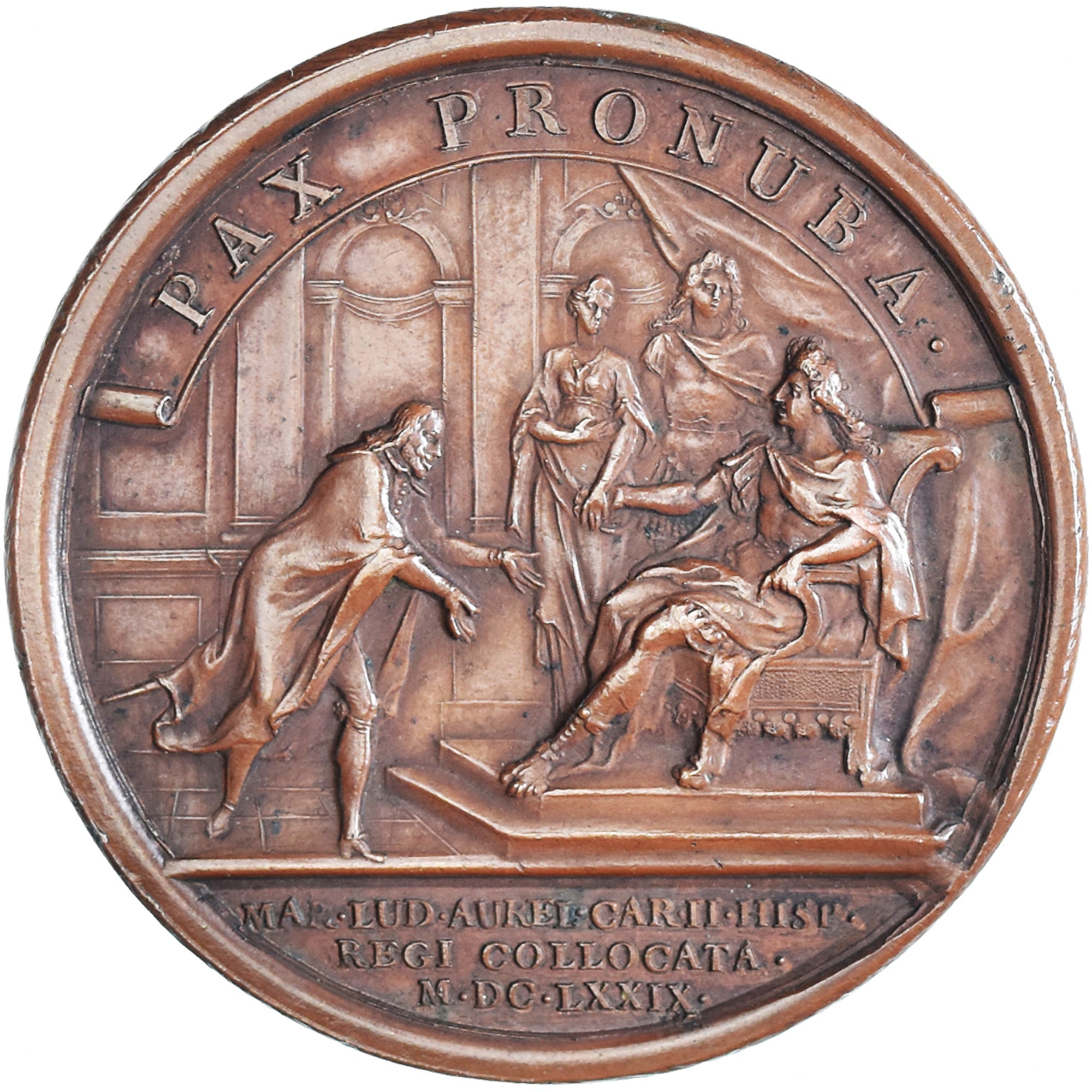 France, Medal, Louis XIV, Mariage de Marie-Louise d'Orléans et Charles II