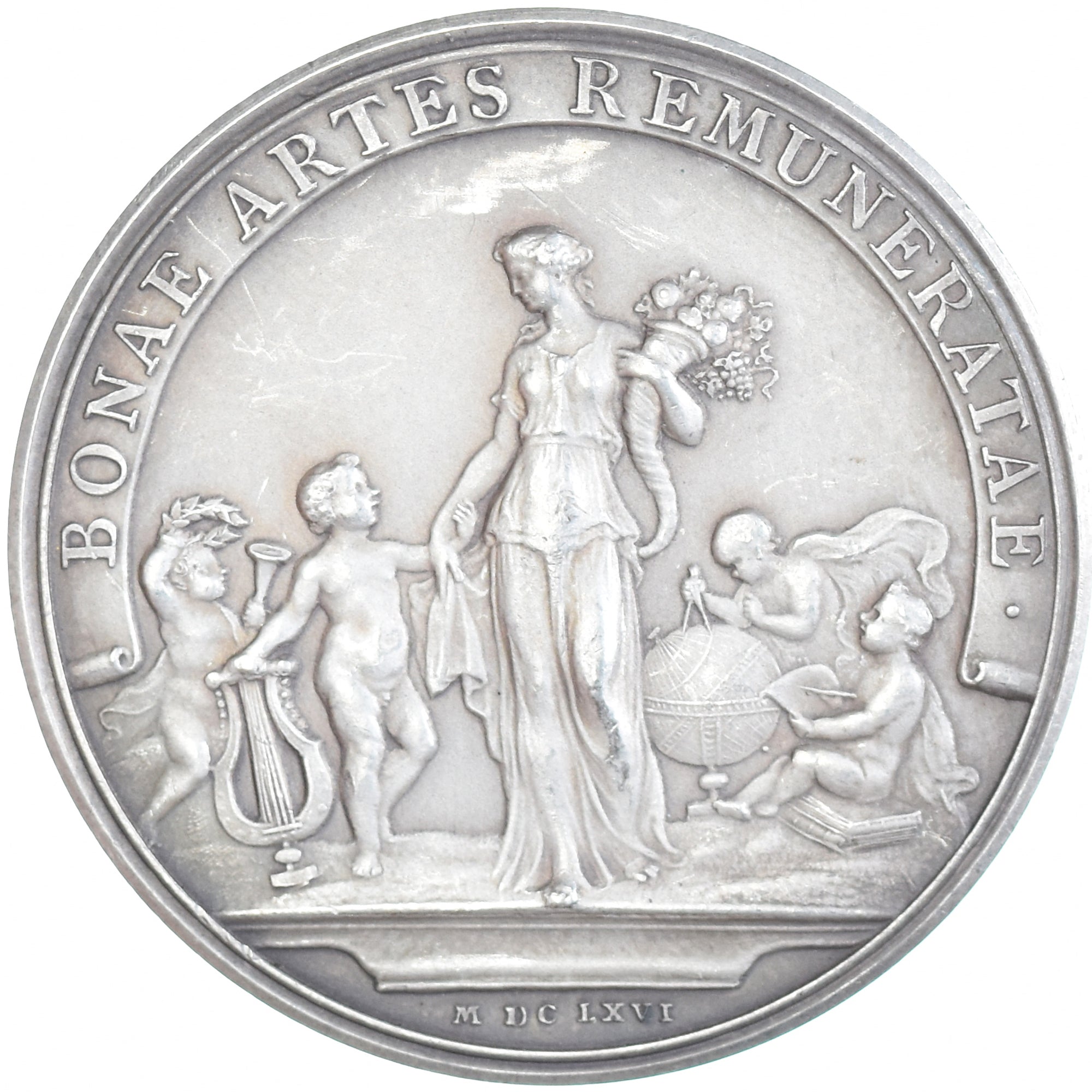 France, Medal, Louis XIV, Gratifications accordées aux Gens de Lettres