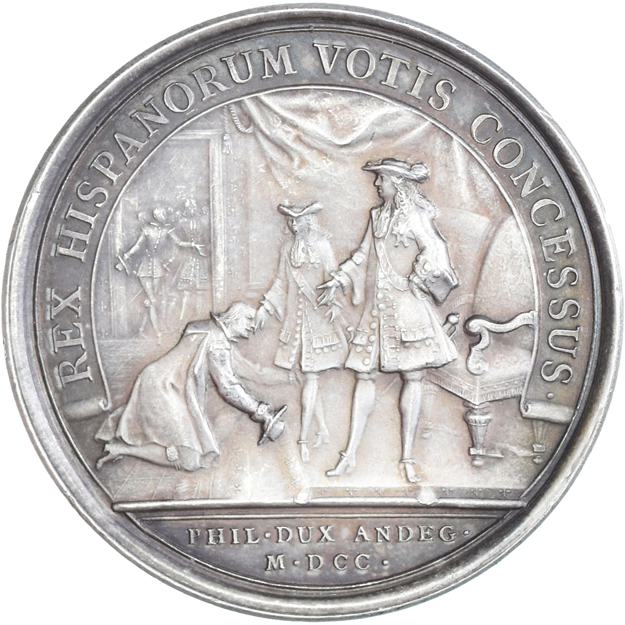 France, Médaille, Louis XIV, Avènement du Duc d'Anjou au trône d'Espagne