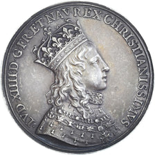 France, Medal, Sacre de Louis XIV, Reims, History, 1654, Restrike, AU(55-58)