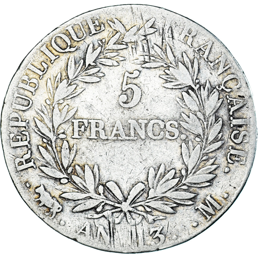Munten, Frankrijk, Napoléon I, 5 Francs, An 13 (1805), Toulouse, FR+, Zilver