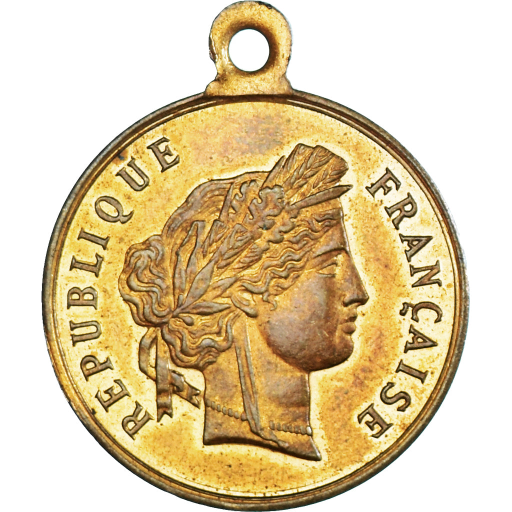 France, Médaille, Grand Concours de Musique, Vincennes, 1882, SUP, Laiton