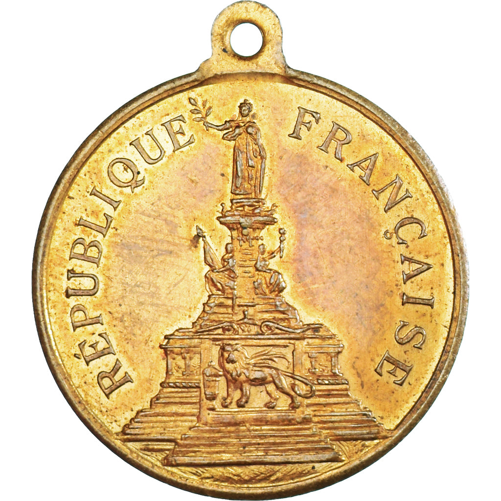 Francia, medaglia, Inauguration de la Statue de la République, Society, 1883